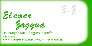 elemer zagyva business card