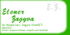 elemer zagyva business card